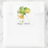 ハーブライフ:イチョウ葉のカスタマイズ可能 スクエアシール (バッグ)