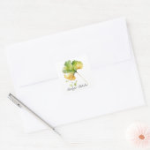 ハーブライフ:イチョウ葉のカスタマイズ可能 スクエアシール (封筒)