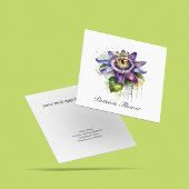 ハーブライフ:パッションフラワーのカスタマイズ スクエア名刺