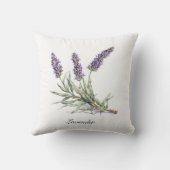 ハーブライフ：ラベンダー、カスタマイズ可能 クッション (裏面)