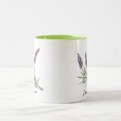 ハーブライフ：ラベンダー、カスタマイズ可能 ツートーンマグカップ (中央)