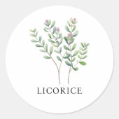 ハーブリコリスの水彩 ラウンドシール (正面)