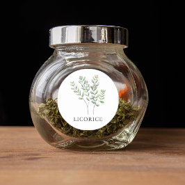 ハーブリコリスの水彩 ラウンドシール