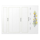 ハーブレスモンズボタニカルレシピオーガナイザーページ ノートパッド (正面)