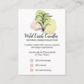 ハーブロオーガニックウソク及び石鹸製品レンジカード 名刺 (正面)