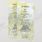 ハーブワート、コスモス、クイーンアンのレースの花束 プログラム (正面/裏面)