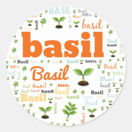 ハーブワードラベル – BASIL ラウンドシール