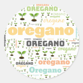 ハーブワードラベル – OREGANO ラウンドシール