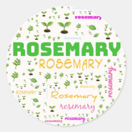 ハーブワードラベル – ROSEMARY ラウンドシール
