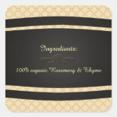 ハーブ及びスパイスUの一突き色の黒板原料 スクエアシール (正面)