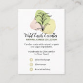 ハーブ天然石けん及びキャンドル製品レンジカード 名刺 (正面)