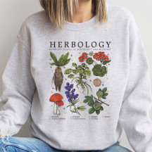 ハーブ学の植物スウェットシャツ