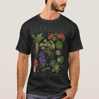 ハーブ植物ヴィンテージスタイル教科書 Tシャツ