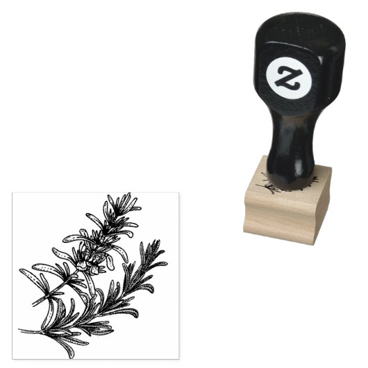 ハーブ白い背景 ラバースタンプ (押印)