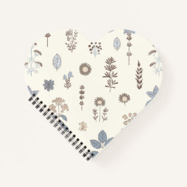 ハーブ素朴ブルーブラウン ノートブック