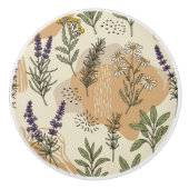 ハーブ花セラミックノブ セラミックノブ (正面)