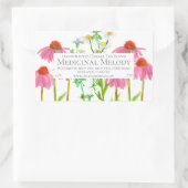 ハーブ茶ブレンド薬草ファーム製品ラベル 長方形シール (バッグ)