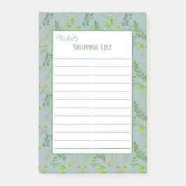 ハーブ葉ショッピング – 青2列の並び付きリスト ポストイット