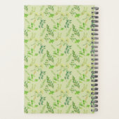 ハーブ葉 – 緑パーソナライズされたの食日記&食事 プランナー手帳 (裏面)