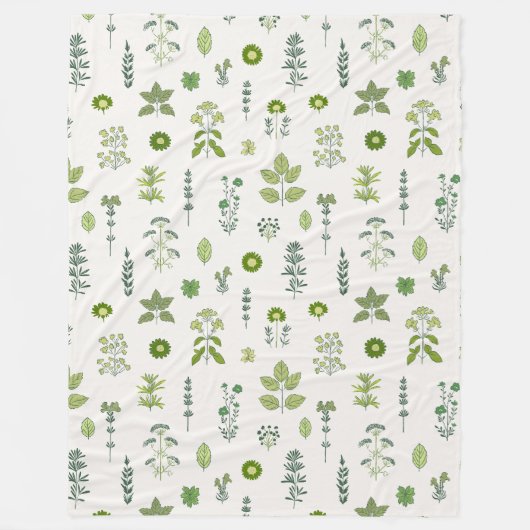 ハーブ調和 フリースブランケット (正面)