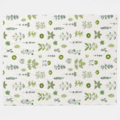 ハーブ調和 フリースブランケット (正面(横))