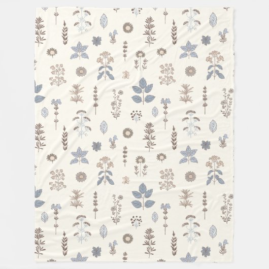 ハーブ調和 フリースブランケット (正面)