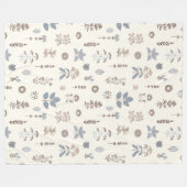 ハーブ調和 フリースブランケット (正面(横))