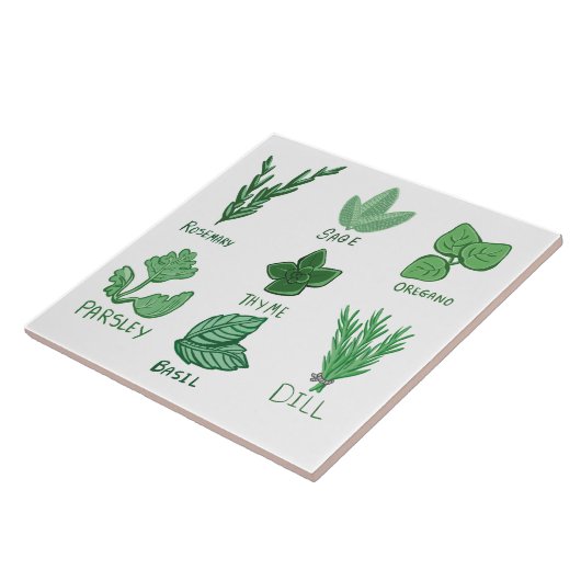 ハーブ陶磁器タイル タイル (側面)