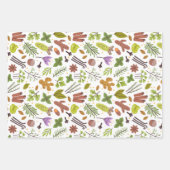 ハーブ香辛料ナッツ農家市場新鮮な農産物 ラッピングペーパーシート (正面)