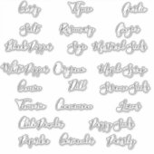 ハーブ香辛料パントリー貯蔵キャニスタラベル シール (正面)