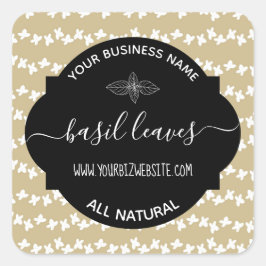 ハーブ&スパイスジャー製品ラベル スクエアシール