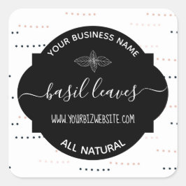 ハーブ&スパイスジャー製品ラベル スクエアシール