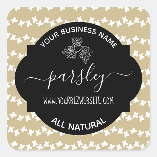 ハーブ&スパイスジャー製品ラベル スクエアシール (正面)