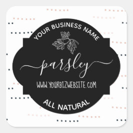 ハーブ&スパイスジャー製品ラベル スクエアシール