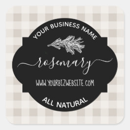 ハーブ&スパイスジャー製品ラベル スクエアシール