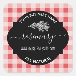 ハーブ&スパイスジャー製品ラベル スクエアシール