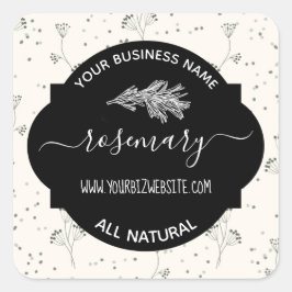 ハーブ&スパイスジャー製品ラベル スクエアシール