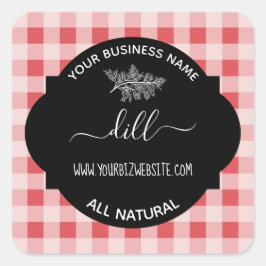 ハーブ&スパイスジャー製品ラベル スクエアシール