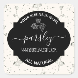 ハーブ&スパイスジャー製品ラベル スクエアシール