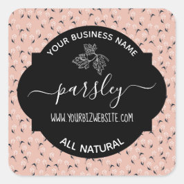 ハーブ&スパイスジャー製品ラベル スクエアシール