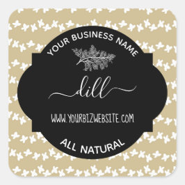 ハーブ&スパイスジャー製品ラベル スクエアシール