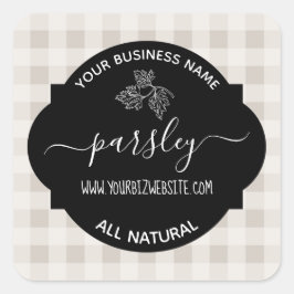 ハーブ&スパイスジャー製品ラベル スクエアシール