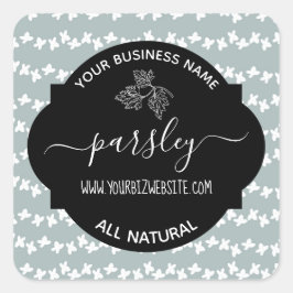 ハーブ&スパイスジャー製品ラベル スクエアシール