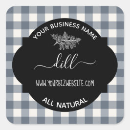 ハーブ&スパイスジャー製品ラベル スクエアシール