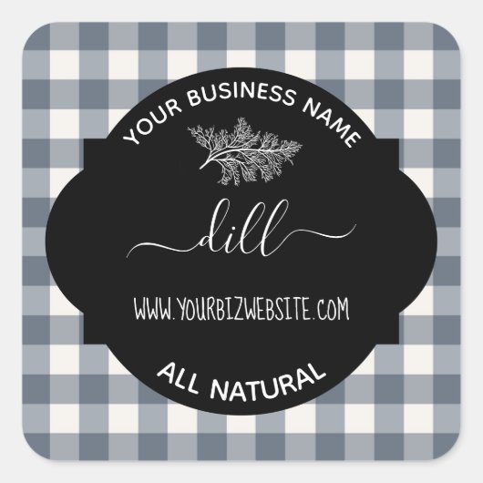 ハーブ&スパイスジャー製品ラベル スクエアシール (正面)