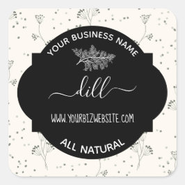 ハーブ&スパイスジャー製品ラベル スクエアシール