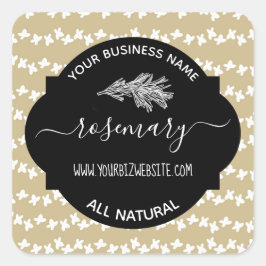 ハーブ&スパイスジャー製品ラベル スクエアシール