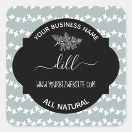 ハーブ&スパイスジャー製品ラベル スクエアシール