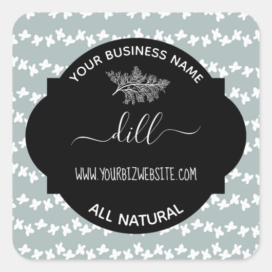 ハーブ&スパイスジャー製品ラベル スクエアシール (正面)