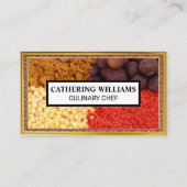 ハーブ&スパイス | 金ゴールド枠 名刺 (正面)